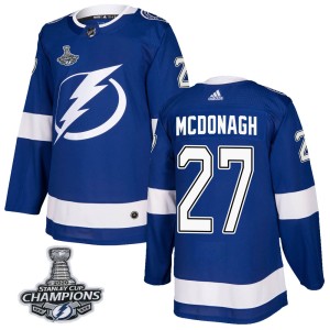 Men's Tampa Bay Lightning Ryan McDonagh Adidas Authentic Home 2020 Stanley Cup Champions Jersey - Blue