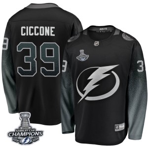 Men's Tampa Bay Lightning Enrico Ciccone Fanatics Branded Breakaway Alternate 2020 Stanley Cup Champions Jersey - Black