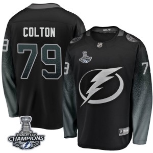 Men's Tampa Bay Lightning Ross Colton Fanatics Branded Breakaway Alternate 2020 Stanley Cup Champions Jersey - Black