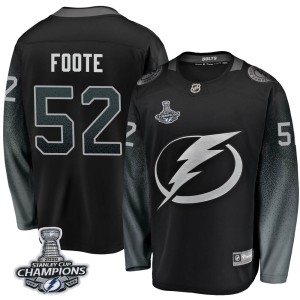 Men's Tampa Bay Lightning Cal Foote Fanatics Branded Breakaway Alternate 2020 Stanley Cup Champions Jersey - Black
