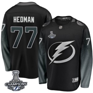 Men's Tampa Bay Lightning Victor Hedman Fanatics Branded Breakaway Alternate 2020 Stanley Cup Champions Jersey - Black