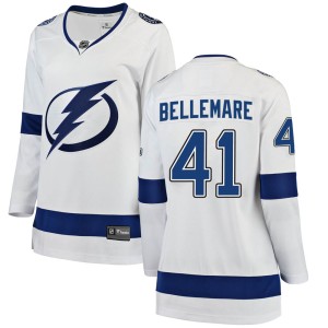 Women's Tampa Bay Lightning Pierre-Edouard Bellemare Fanatics Branded Breakaway Away Jersey - White