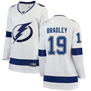 Women's Tampa Bay Lightning Brian Bradley Fanatics Branded Breakaway Away Jersey - White