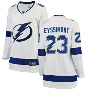 Women's Tampa Bay Lightning Michael Eyssimont Fanatics Branded Breakaway Away Jersey - White