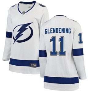Women's Tampa Bay Lightning Luke Glendening Fanatics Branded Breakaway Away Jersey - White