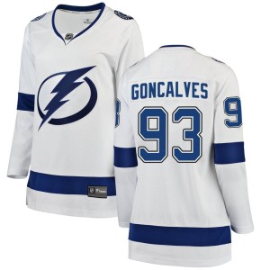 Women's Tampa Bay Lightning Gage Goncalves Fanatics Branded Breakaway Away Jersey - White
