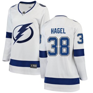 Women's Tampa Bay Lightning Brandon Hagel Fanatics Branded Breakaway Away Jersey - White