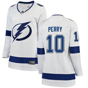 Women's Tampa Bay Lightning Corey Perry Fanatics Branded Breakaway Away Jersey - White