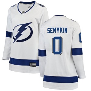 Women's Tampa Bay Lightning Dmitry Semykin Fanatics Branded Breakaway Away Jersey - White