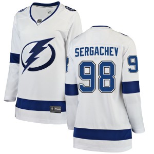 Women's Tampa Bay Lightning Mikhail Sergachev Fanatics Branded Breakaway Away Jersey - White