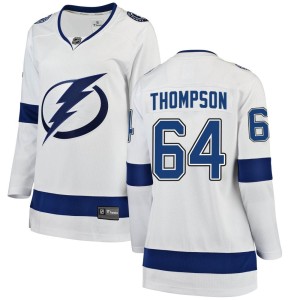 Women's Tampa Bay Lightning Jack Thompson Fanatics Branded Breakaway Away Jersey - White