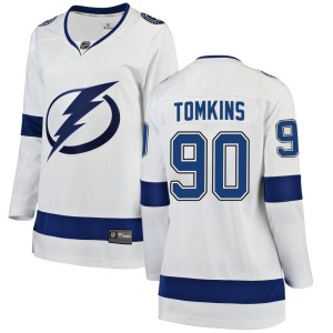 Women's Tampa Bay Lightning Matt Tomkins Fanatics Branded Breakaway Away Jersey - White