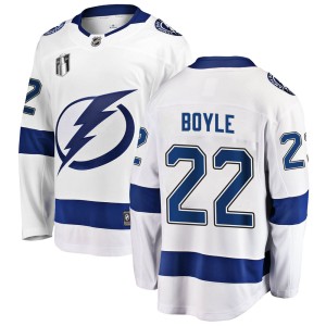 Youth Tampa Bay Lightning Dan Boyle Fanatics Branded Breakaway Away 2022 Stanley Cup Final Jersey - White
