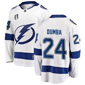Youth Tampa Bay Lightning Matt Dumba Fanatics Branded Breakaway Away 2022 Stanley Cup Final Jersey - White