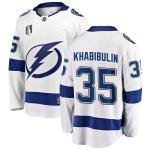 Youth Tampa Bay Lightning Nikolai Khabibulin Fanatics Branded Breakaway Away 2022 Stanley Cup Final Jersey - White
