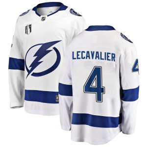 Youth Tampa Bay Lightning Vincent Lecavalier Fanatics Branded Breakaway Away 2022 Stanley Cup Final Jersey - White