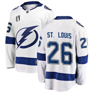 Youth Tampa Bay Lightning Martin St. Louis Fanatics Branded Breakaway Away 2022 Stanley Cup Final Jersey - White