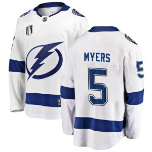 Youth Tampa Bay Lightning Philippe Myers Fanatics Branded Breakaway Away 2022 Stanley Cup Final Jersey - White