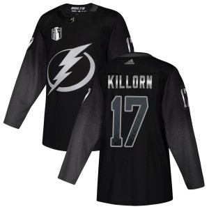 Youth Tampa Bay Lightning Alex Killorn Adidas Authentic Alternate 2022 Stanley Cup Final Jersey - Black