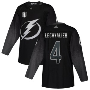 Youth Tampa Bay Lightning Vincent Lecavalier Adidas Authentic Alternate 2022 Stanley Cup Final Jersey - Black