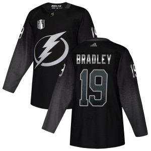 Men's Tampa Bay Lightning Brian Bradley Adidas Authentic Alternate 2022 Stanley Cup Final Jersey - Black