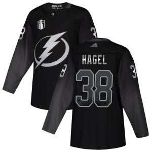 Men's Tampa Bay Lightning Brandon Hagel Adidas Authentic Alternate 2022 Stanley Cup Final Jersey - Black