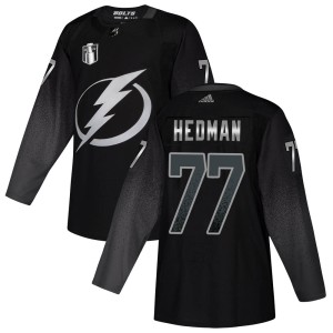 Men's Tampa Bay Lightning Victor Hedman Adidas Authentic Alternate 2022 Stanley Cup Final Jersey - Black