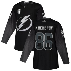 Men's Tampa Bay Lightning Nikita Kucherov Adidas Authentic Alternate 2022 Stanley Cup Final Jersey - Black