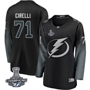 Women's Tampa Bay Lightning Anthony Cirelli Fanatics Branded Breakaway Alternate 2020 Stanley Cup Champions Jersey - Black