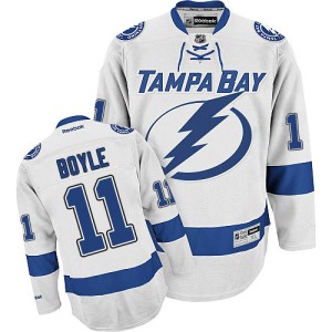 Men's Tampa Bay Lightning Brian Boyle Reebok Authentic Away Jersey - White