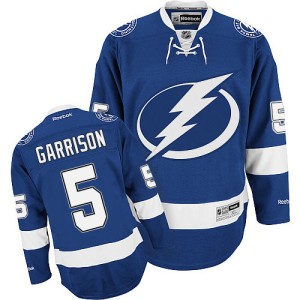 Men's Tampa Bay Lightning Jason Garrison Reebok Premier Home Jersey - Royal Blue