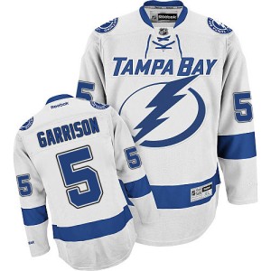 Men's Tampa Bay Lightning Jason Garrison Reebok Premier Away Jersey - White