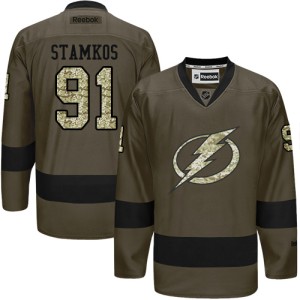 Men's Tampa Bay Lightning Steven Stamkos Reebok Authentic Salute to Service Jersey - Green