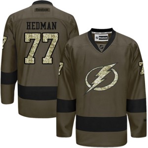 Men's Tampa Bay Lightning Victor Hedman Reebok Authentic Salute to Service Jersey - Green
