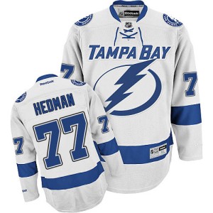 Men's Tampa Bay Lightning Victor Hedman Reebok Authentic Away Jersey - White