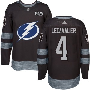 Men's Tampa Bay Lightning Vincent Lecavalier Adidas Authentic 1917-2017 100th Anniversary Jersey - Black