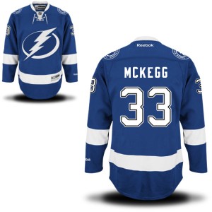 Men's Tampa Bay Lightning Greg Mckegg Reebok Replica Home Jersey - - Blue