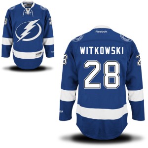 Men's Tampa Bay Lightning Luke Witkowski Reebok Authentic Home Jersey - - Blue