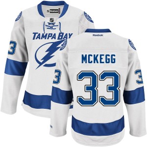 Men's Tampa Bay Lightning Greg Mckegg Reebok Authentic Road Jersey - - White