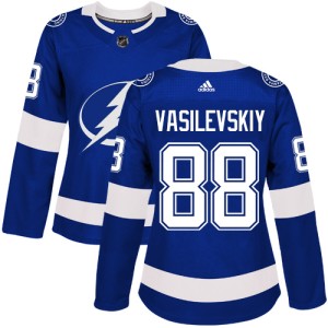 Women's Tampa Bay Lightning Andrei Vasilevskiy Adidas Authentic Home Jersey - Royal Blue