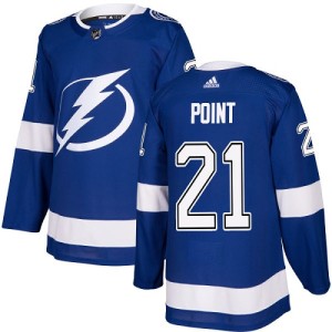 Youth Tampa Bay Lightning Brayden Point Adidas Authentic Home Jersey - Royal Blue
