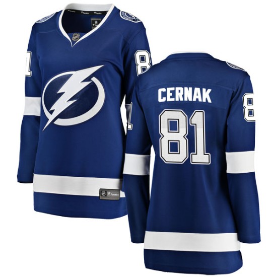 Women's Tampa Bay Lightning Erik Cernak Fanatics Branded Breakaway Home Jersey - Blue