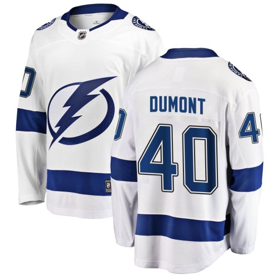 Men's Tampa Bay Lightning Gabriel Dumont Fanatics Branded Breakaway Away Jersey - White