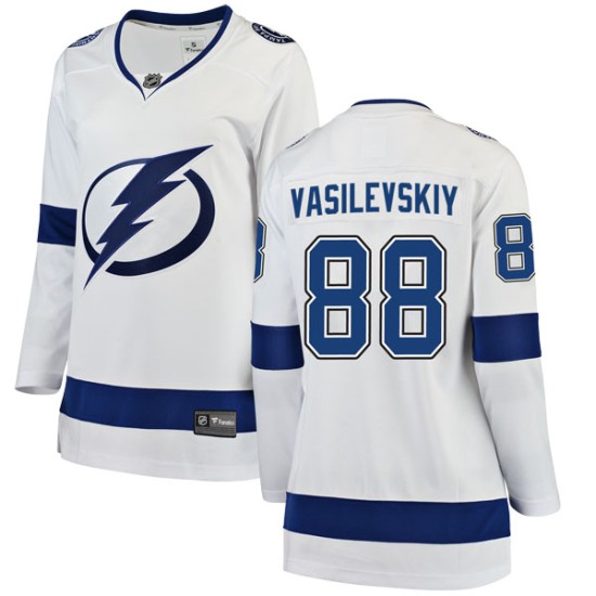 Women's Tampa Bay Lightning Andrei Vasilevskiy Fanatics Branded Breakaway Away Jersey - White